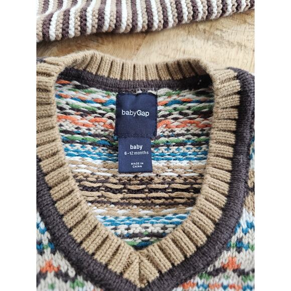 Baby Gap Organic Cotton Sweater Vest & Cardigan Size 6-12 Months - Picture 3 of 7